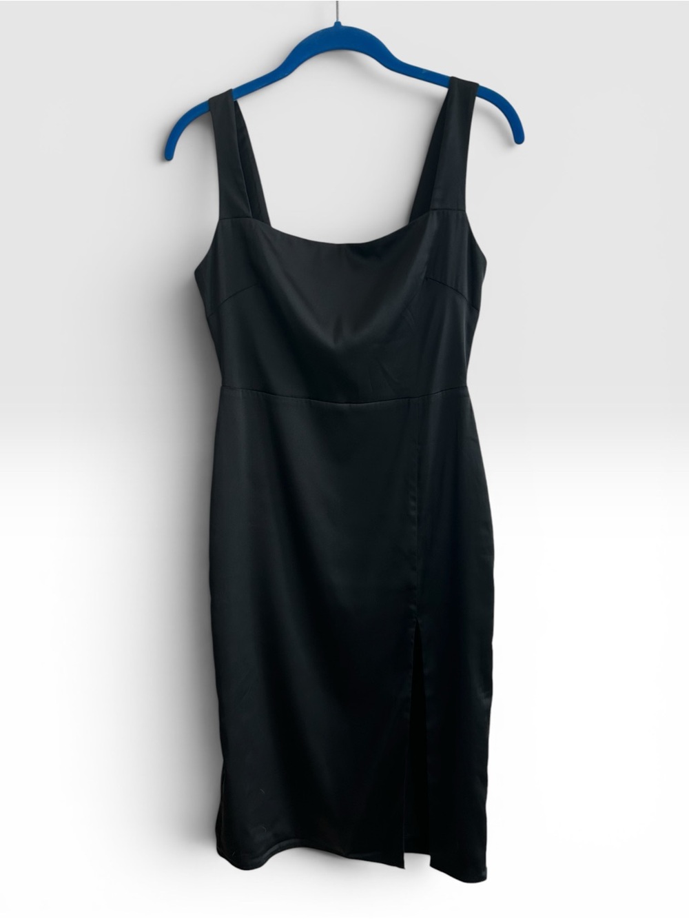Aritzia Babaton Satin Midi Dress 2 Black Slip Minimalist Chic